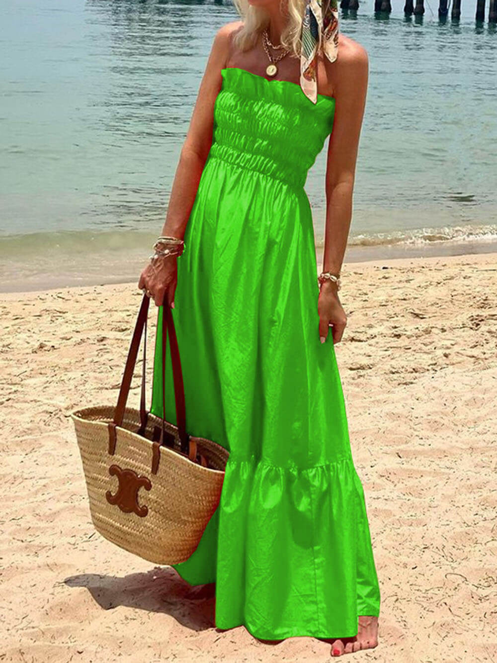 Deborah - Charming Strapless Maxi Dress