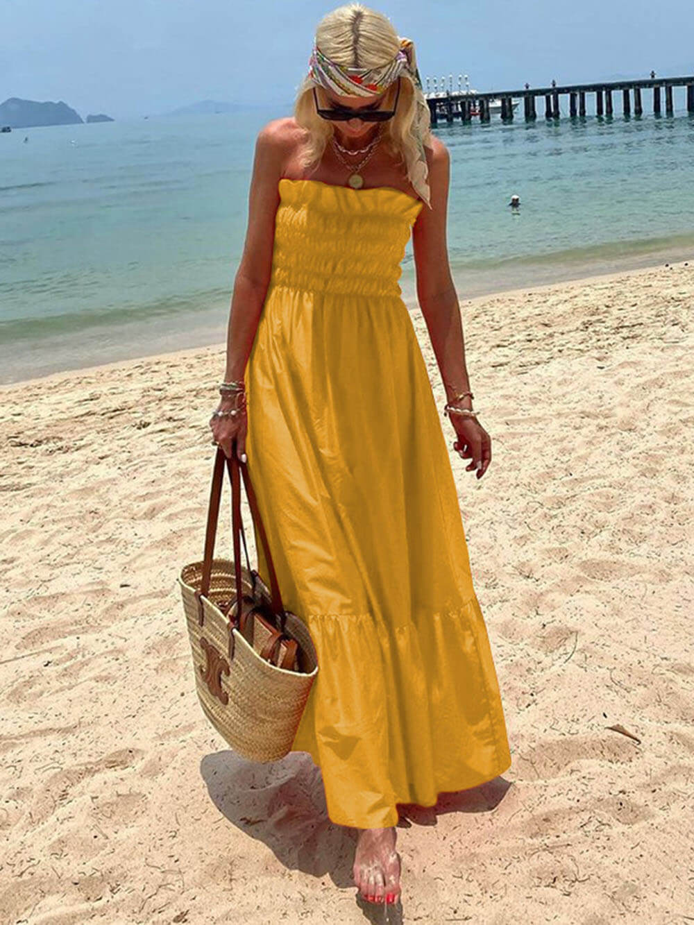Deborah - Charming Strapless Maxi Dress