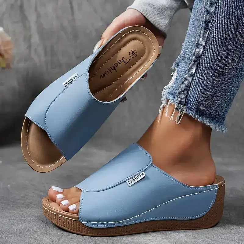 Myra - Comfort Wedge Slide Sandals