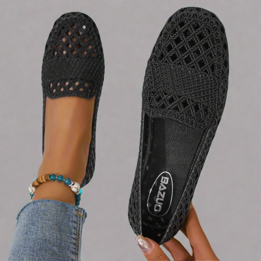 Luna-Woven Slip-On Flats