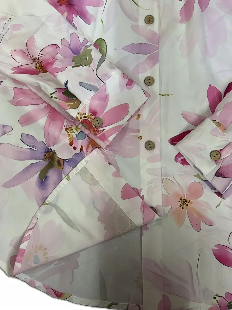 Daisy-Breeze Button-Up Shirt