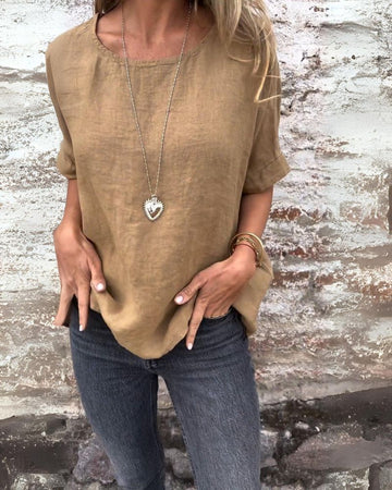 Wren – Rolled Sleeve Relaxed Top