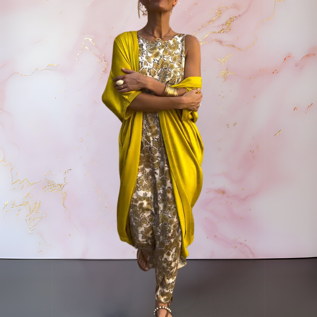 Camilla-Printed Layered Maxi Set