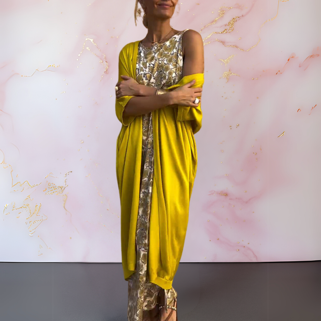 Camilla-Printed Layered Maxi Set