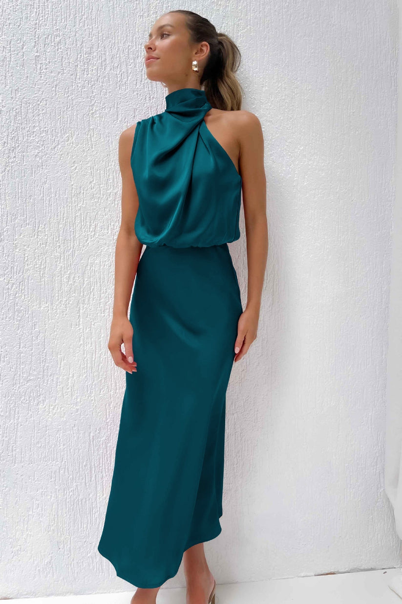 Verona - Long satin dress