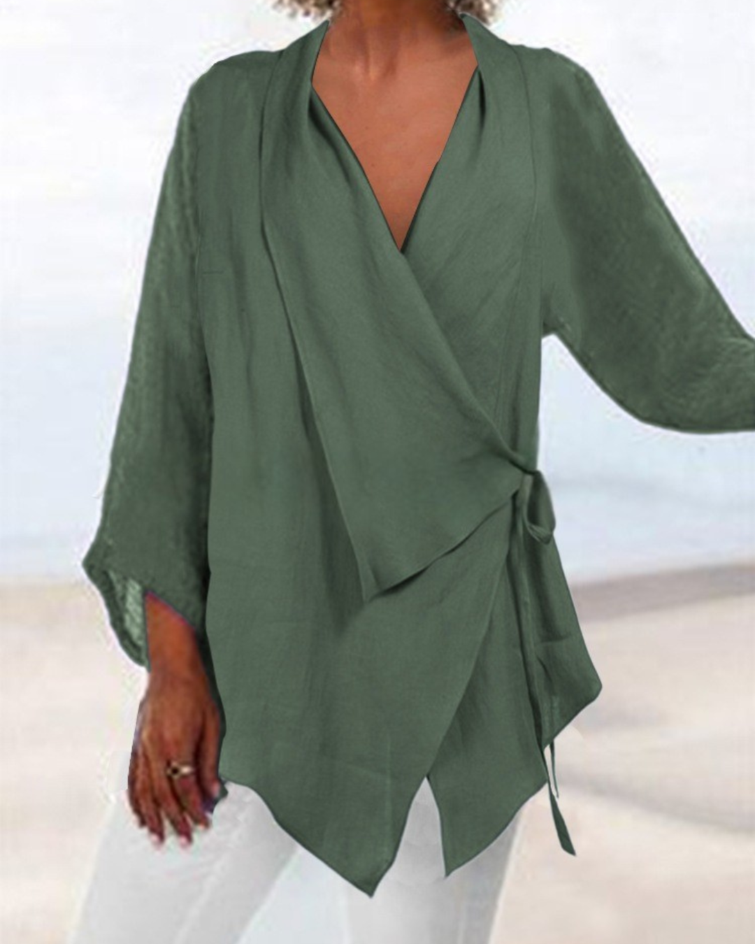 Elaine – Relaxed Wrap Fit Blouse