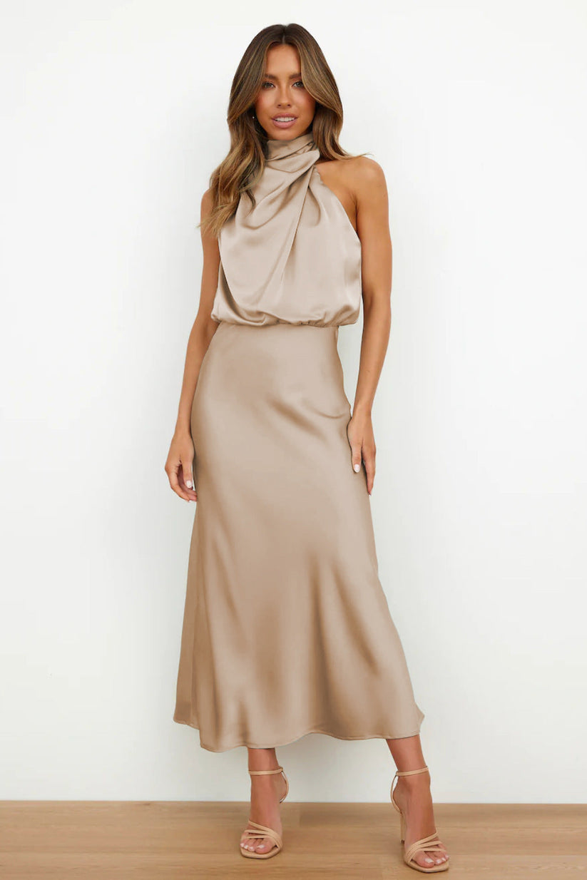 Verona - Long satin dress