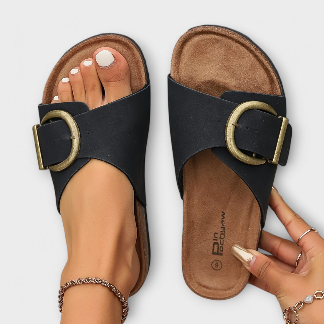 Margie | Women's Buckle Strap Cork Sandals