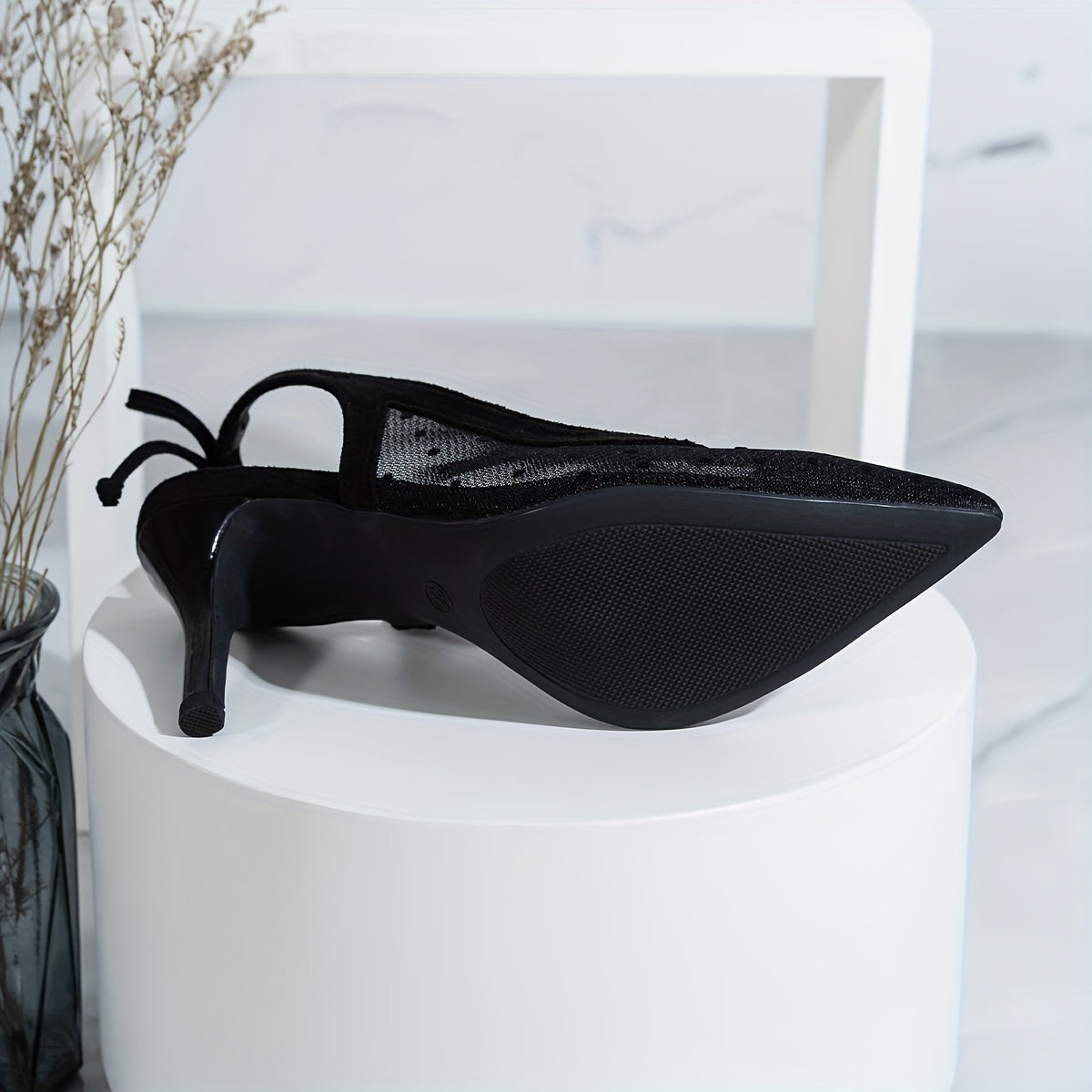 Dahlia – Mesh Slingback Heels