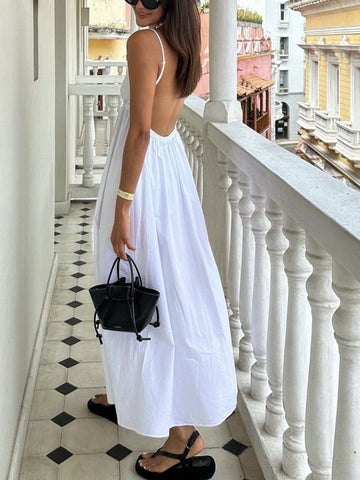 Jolina - Casual Backless Maxi Dress