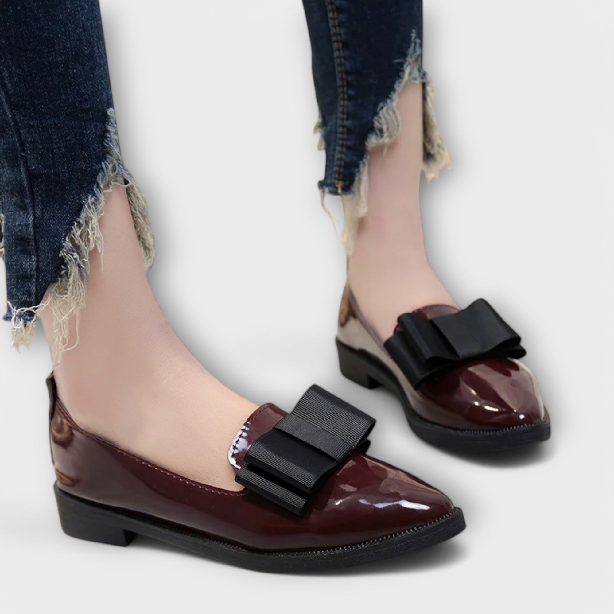 Heidi-Luxe Bow Loafers