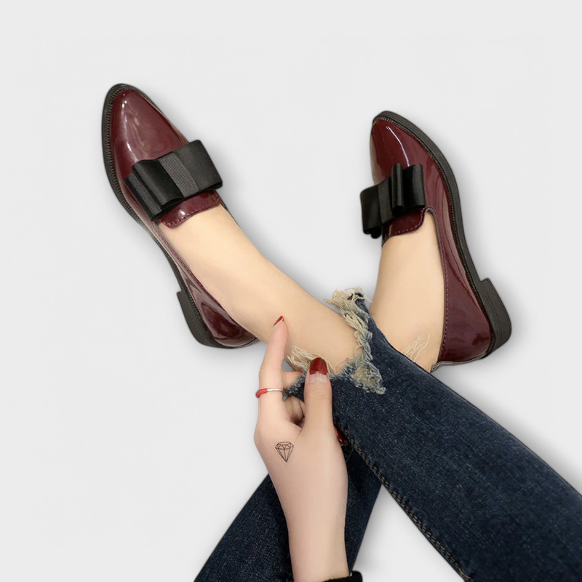 Heidi-Luxe Bow Loafers