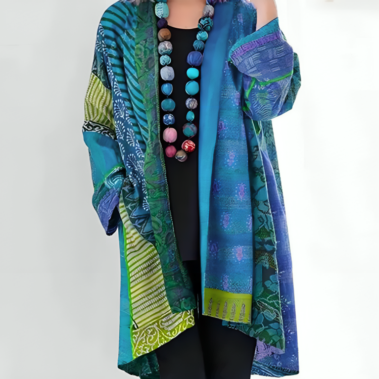 Kathleen – Artistic Patchwork Kimono Jacket