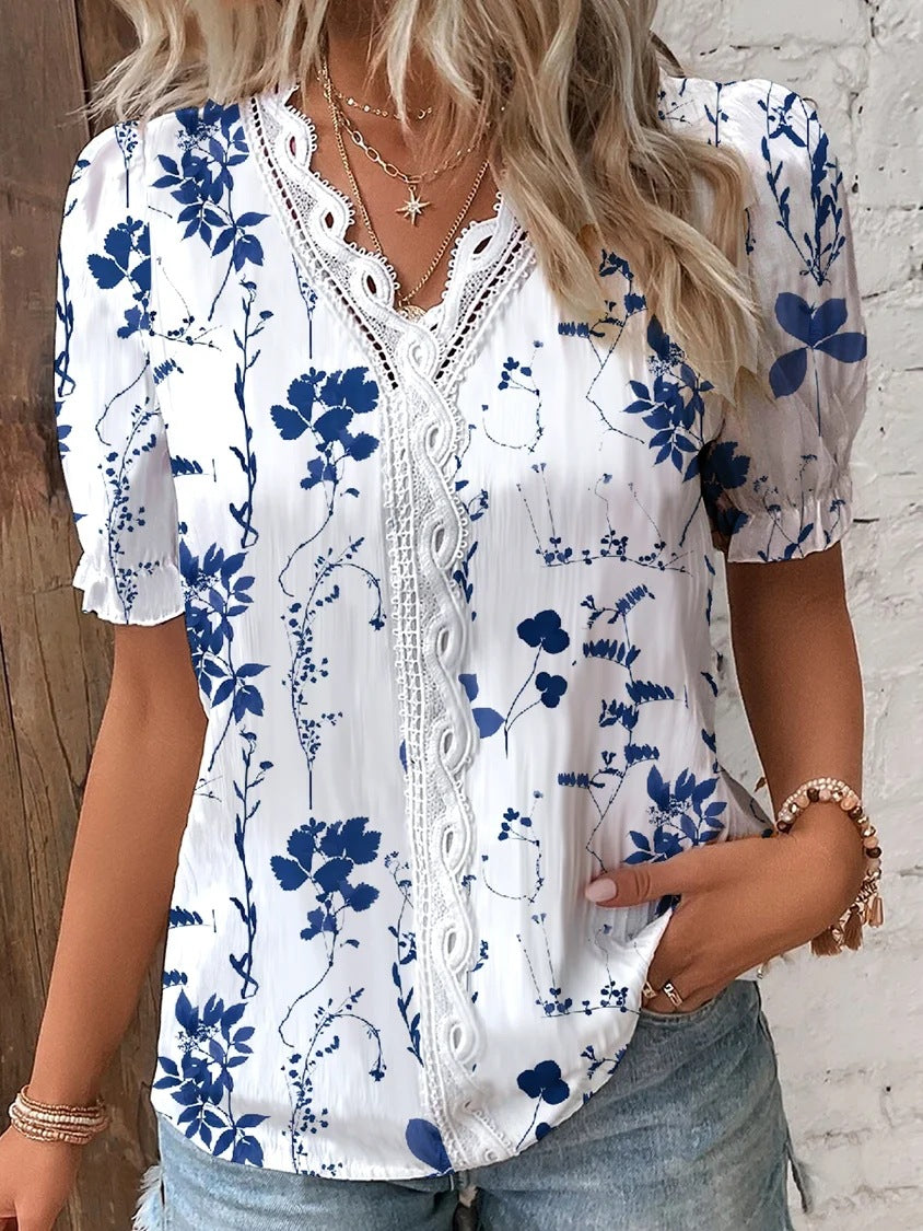 Clara - Embroidered Button Blouse
