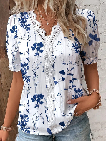 Clara - Embroidered Button Blouse