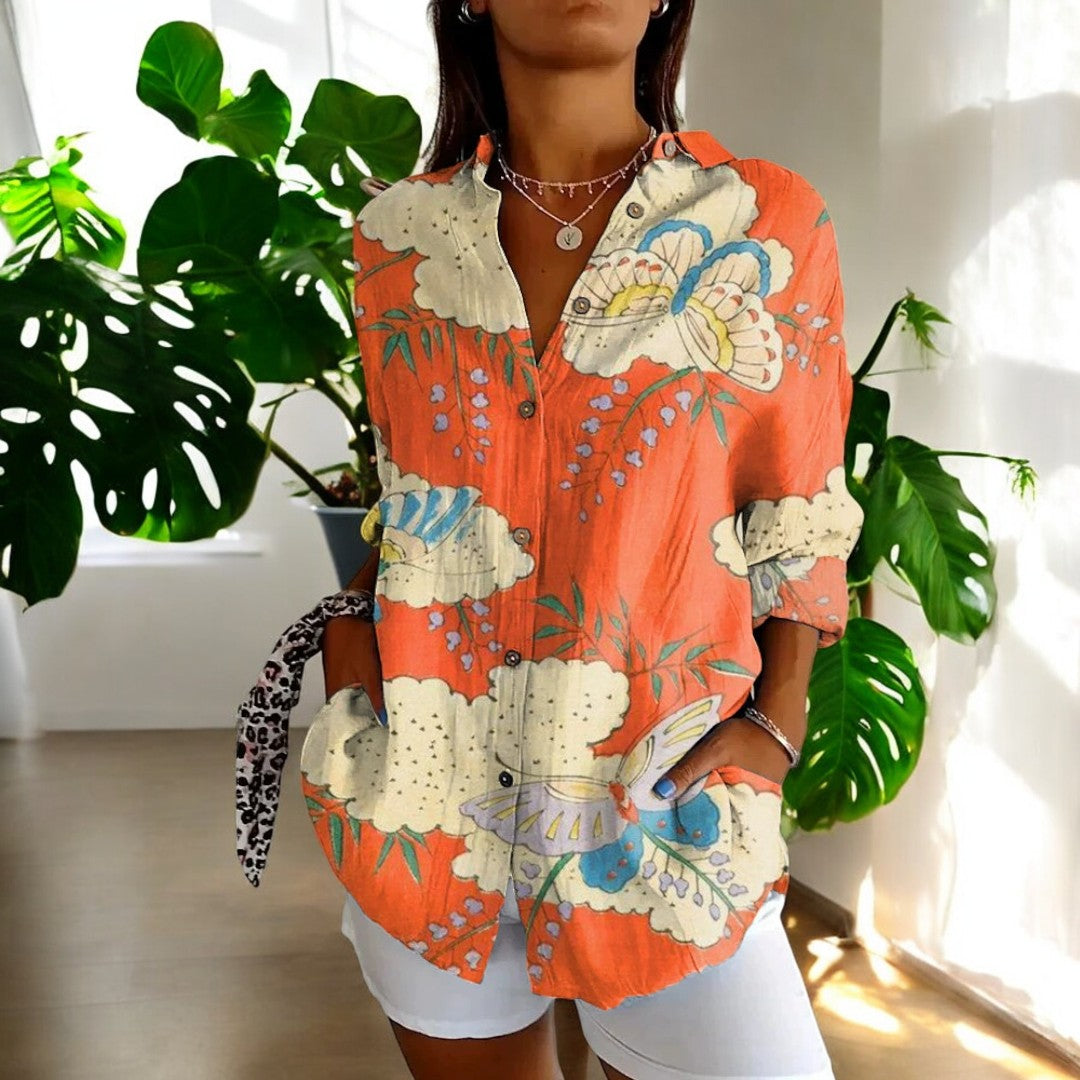 Isabelle – Floral Button Blouse