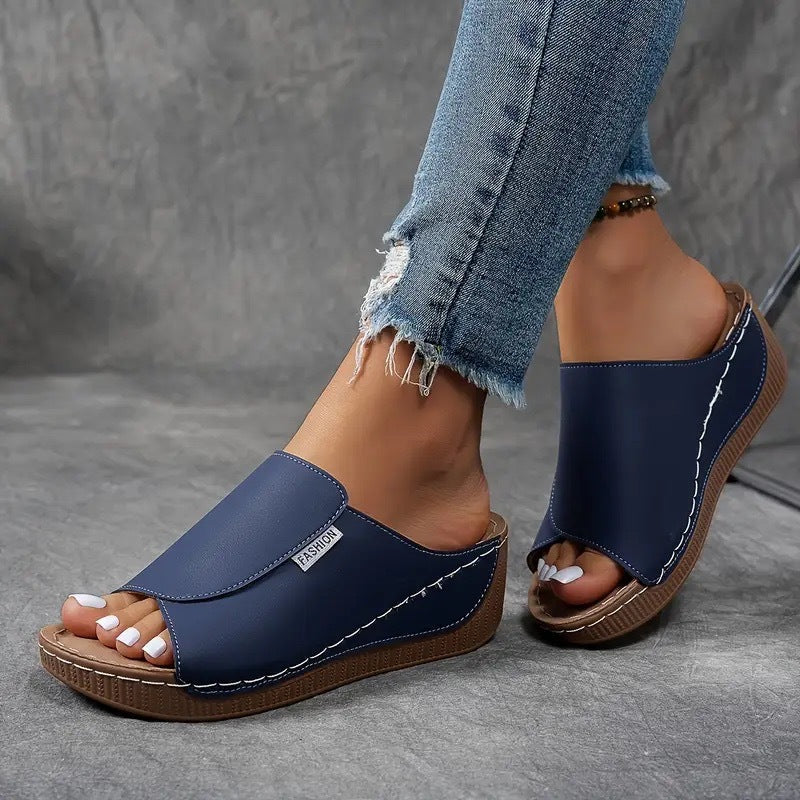 Myra - Comfort Wedge Slide Sandals