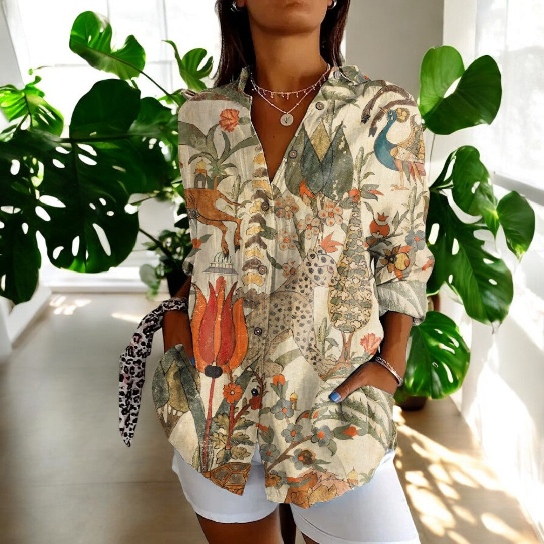 Isabelle – Floral Button Blouse
