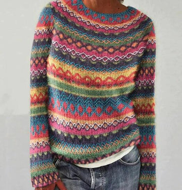 Emily | Women's Multicolored Striped Sweater