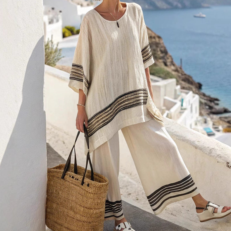 Celeste – Breezy Striped Lounge Set