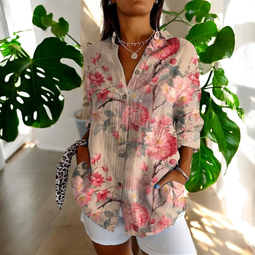 Isabelle – Floral Button Blouse