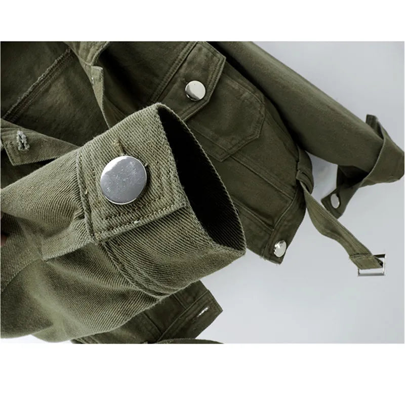 Romi - Cropped Cotton Utility Jacket