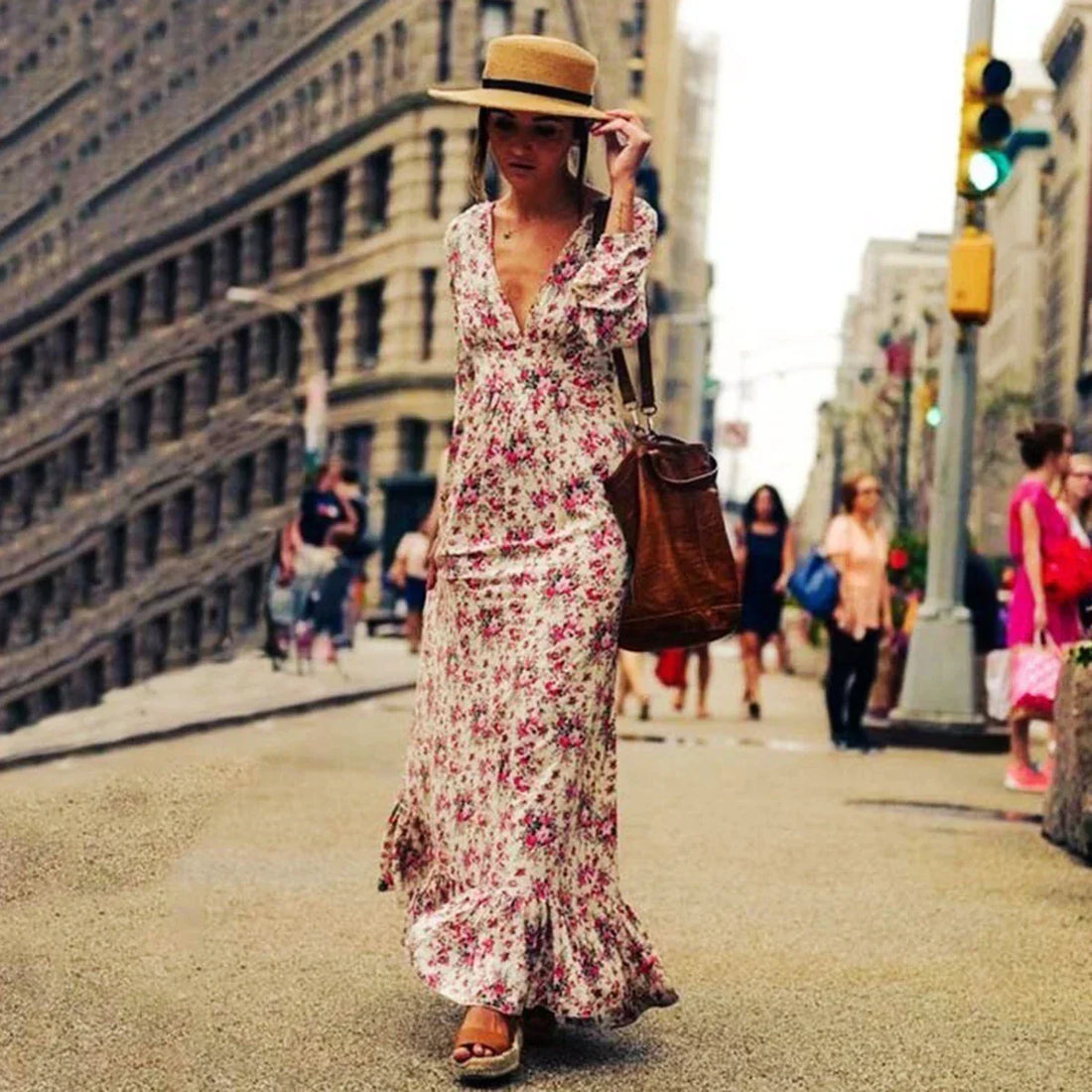 Maris | Floral Print Maxi Dress