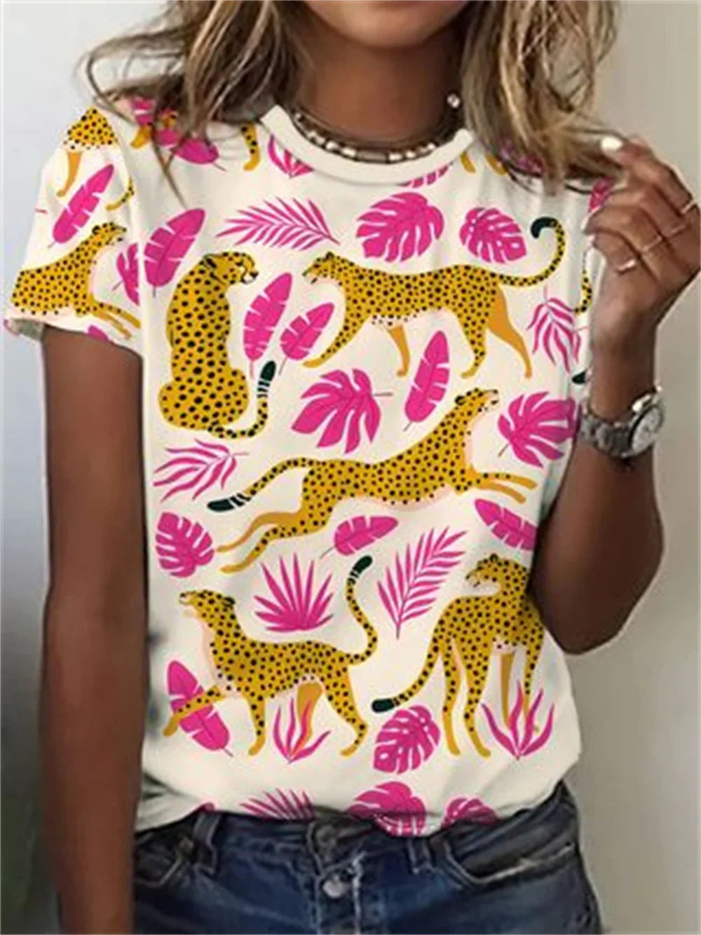 Zosia -  Animal Print Nature-Inspired Top