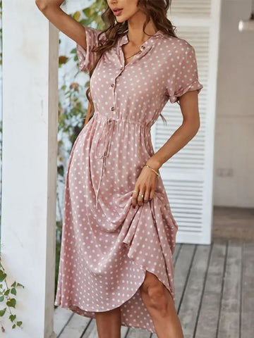 Dotarie™ Polka Midi Shirt Dress