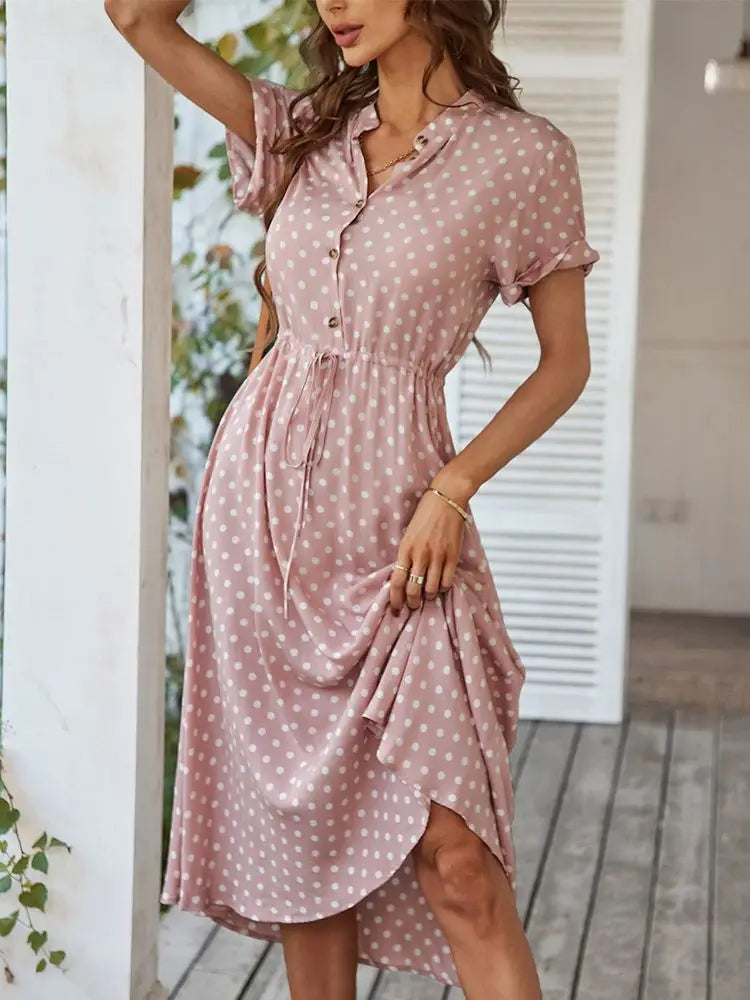 Dotarie™ Polka Midi Shirt Dress