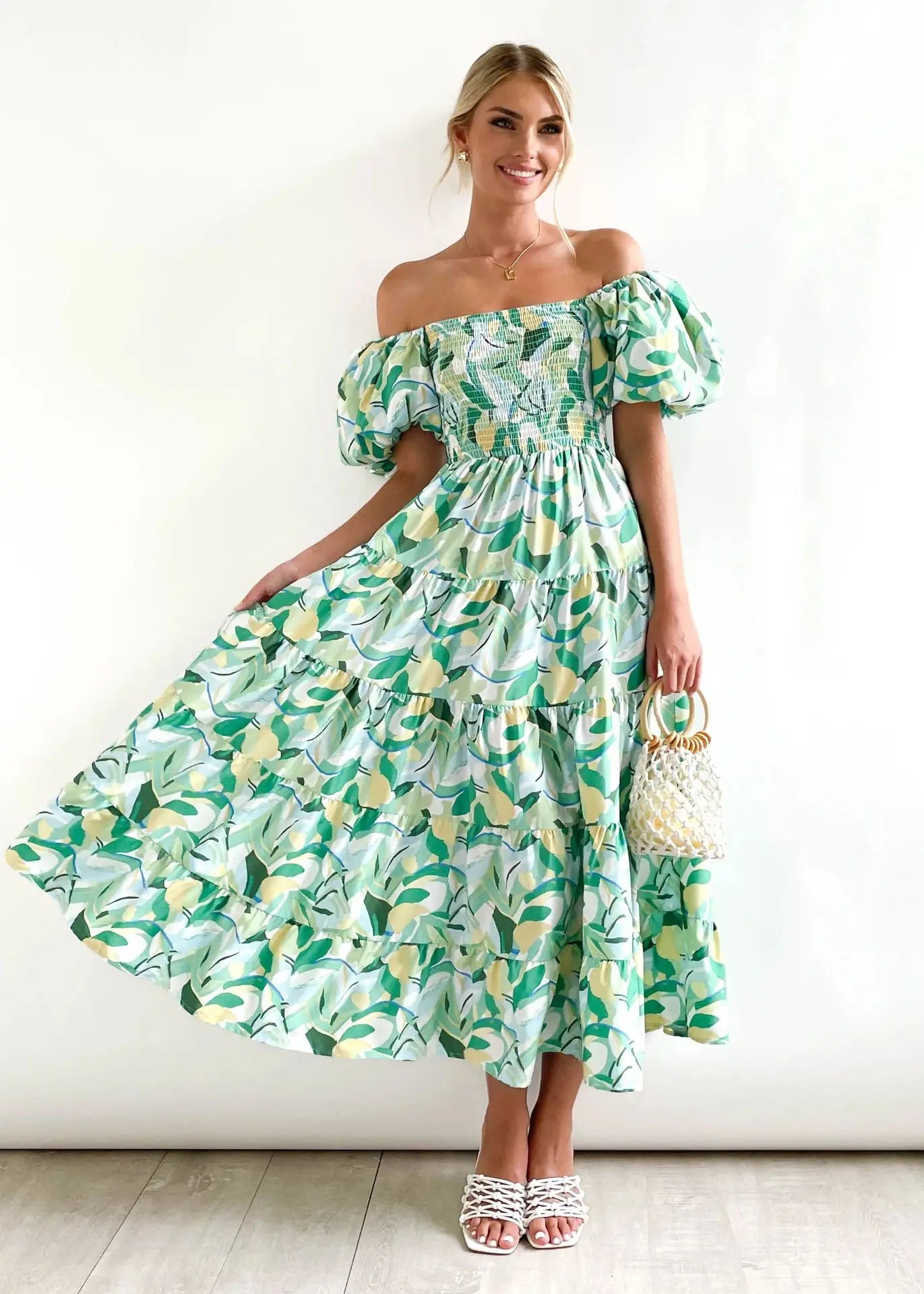 Celeste Off-Shoulder Maxi Dress (Almost sold out)