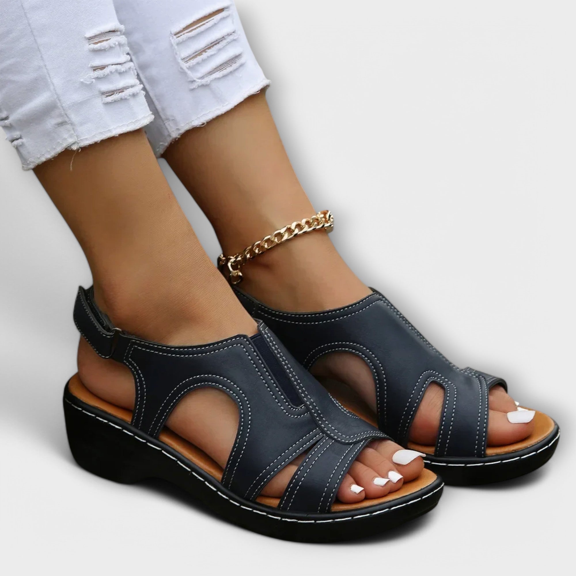Christina | Comfort-Enhanced Orthopedic Leather Sandals