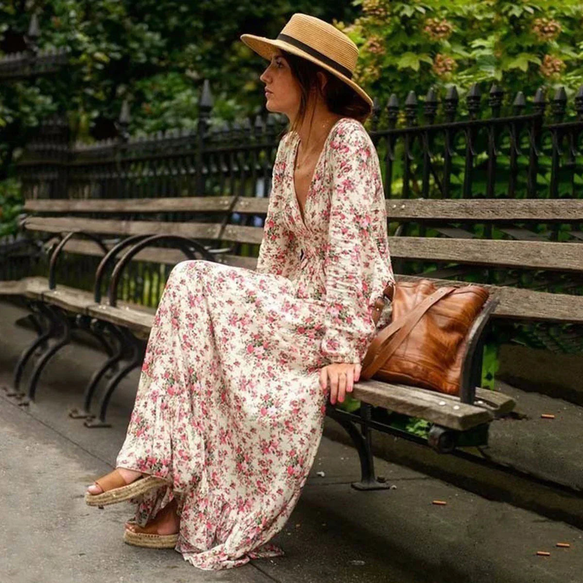 Maris | Floral Print Maxi Dress