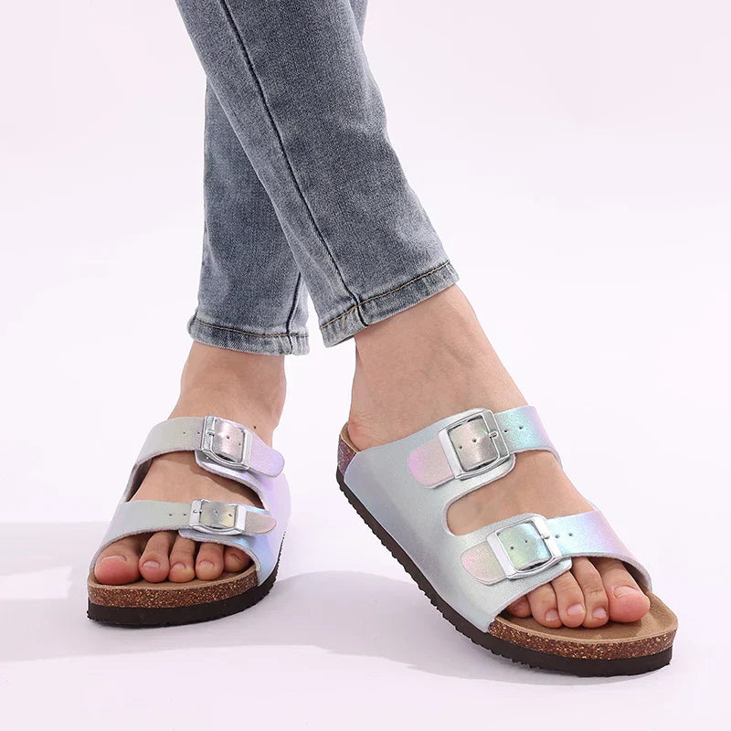 Zafrina - Double Buckle Comfort Sandals