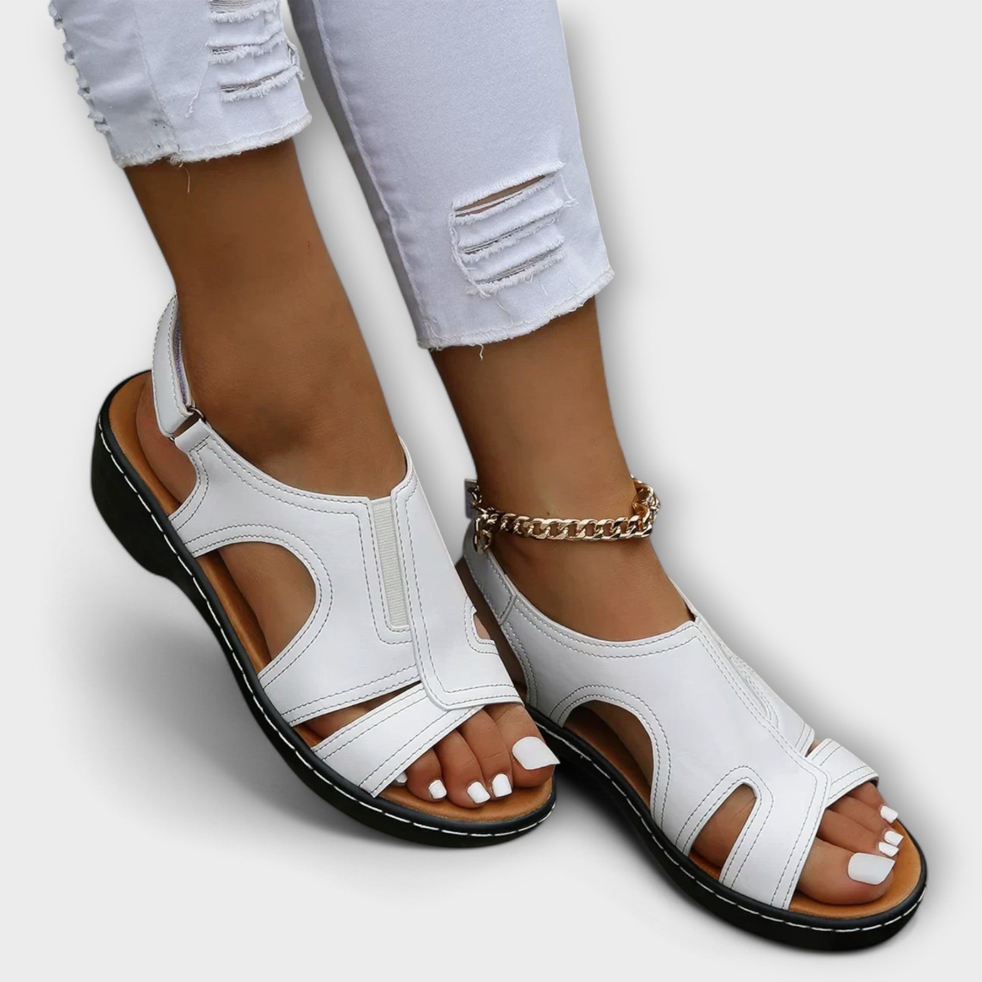 Christina | Comfort-Enhanced Orthopedic Leather Sandals