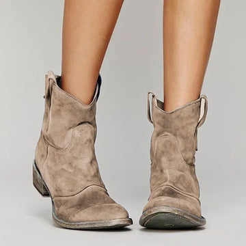 Willow – Western Suede Ankle Boots