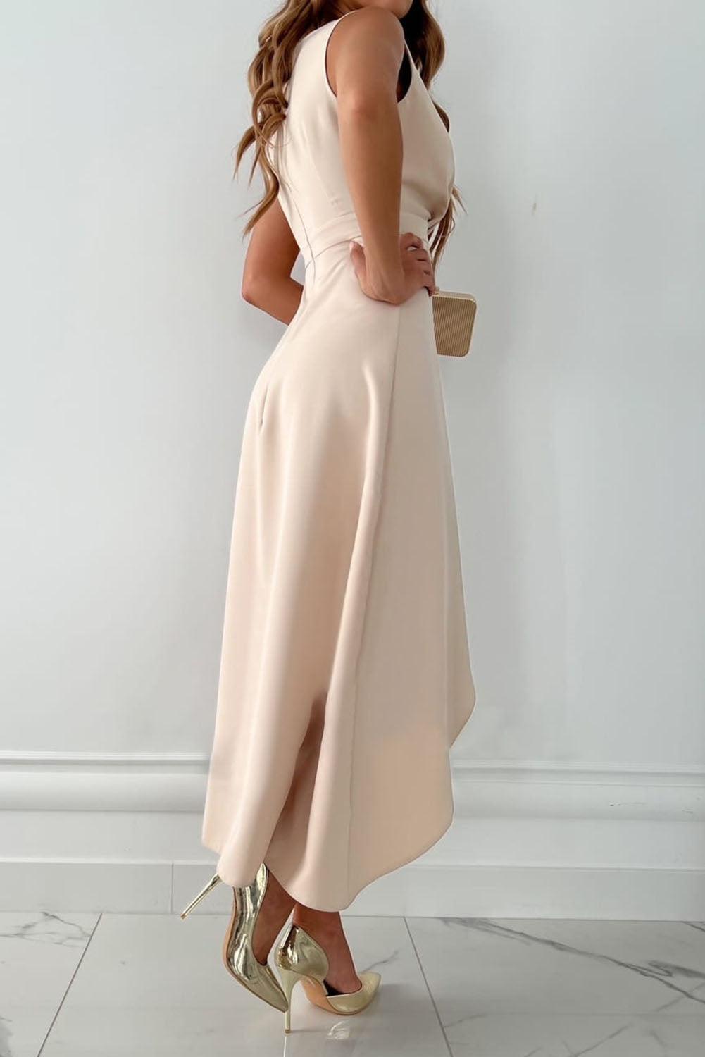 Mandy - Chic Wrap V-Neck Midi Dress