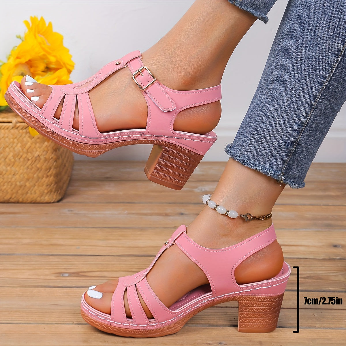 Sophia – Comfort Block Heel Sandals