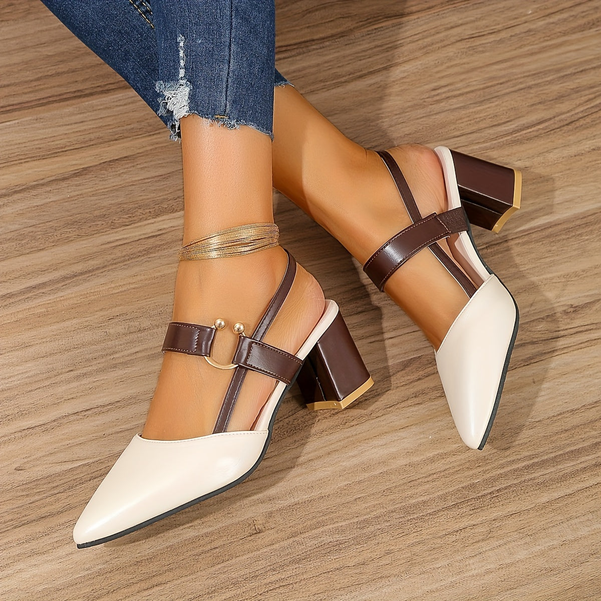 Camilla – Dual Strap Comfort Heel