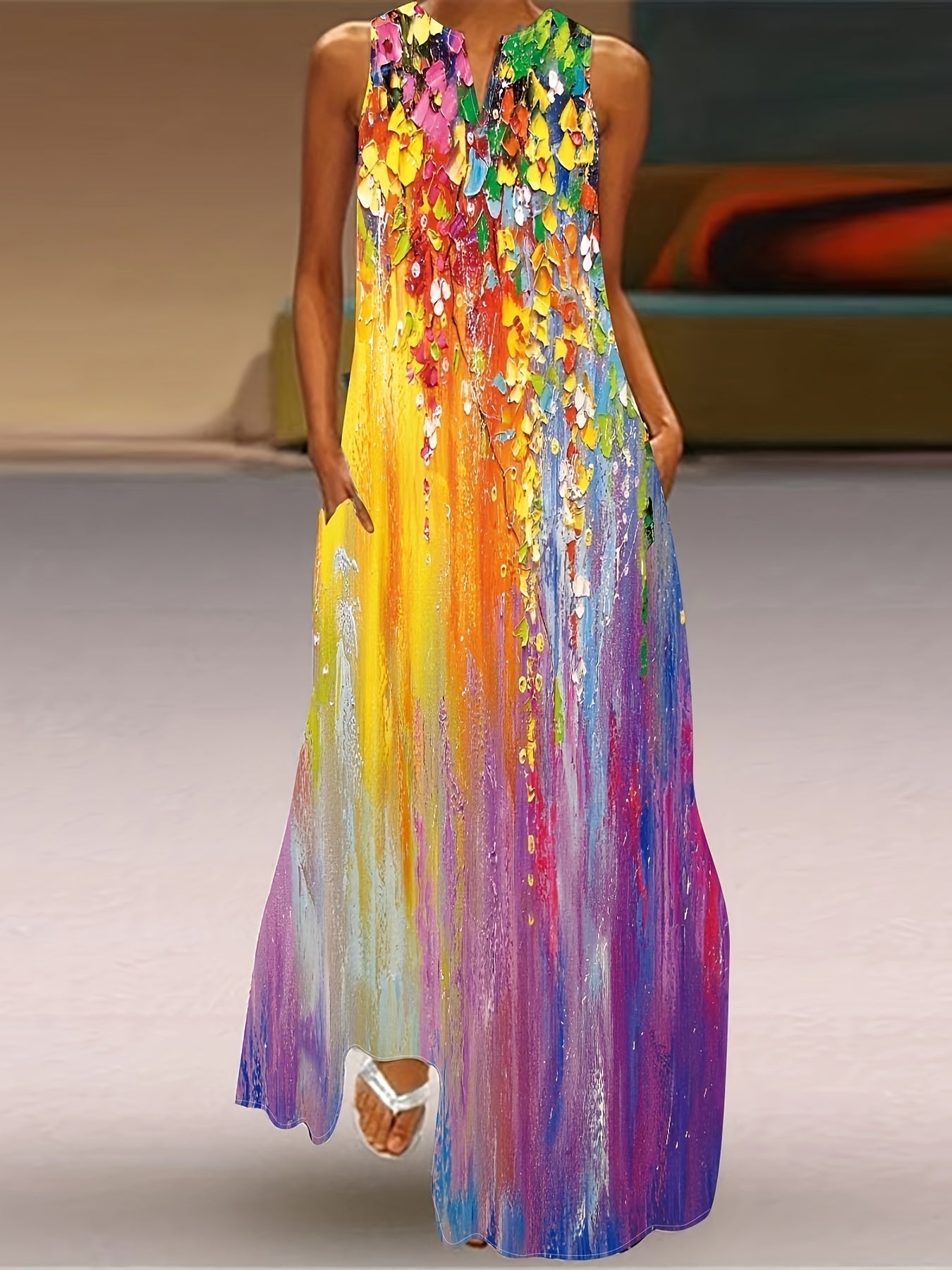 Calista | Bohemian Floral Maxi Dress