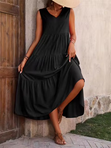 Lone - Casual Loose-Fit Dress with Ruffle Hem