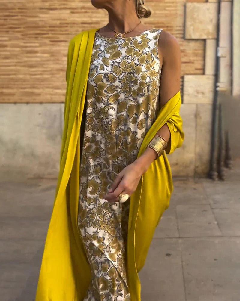 Camilla-Printed Layered Maxi Set