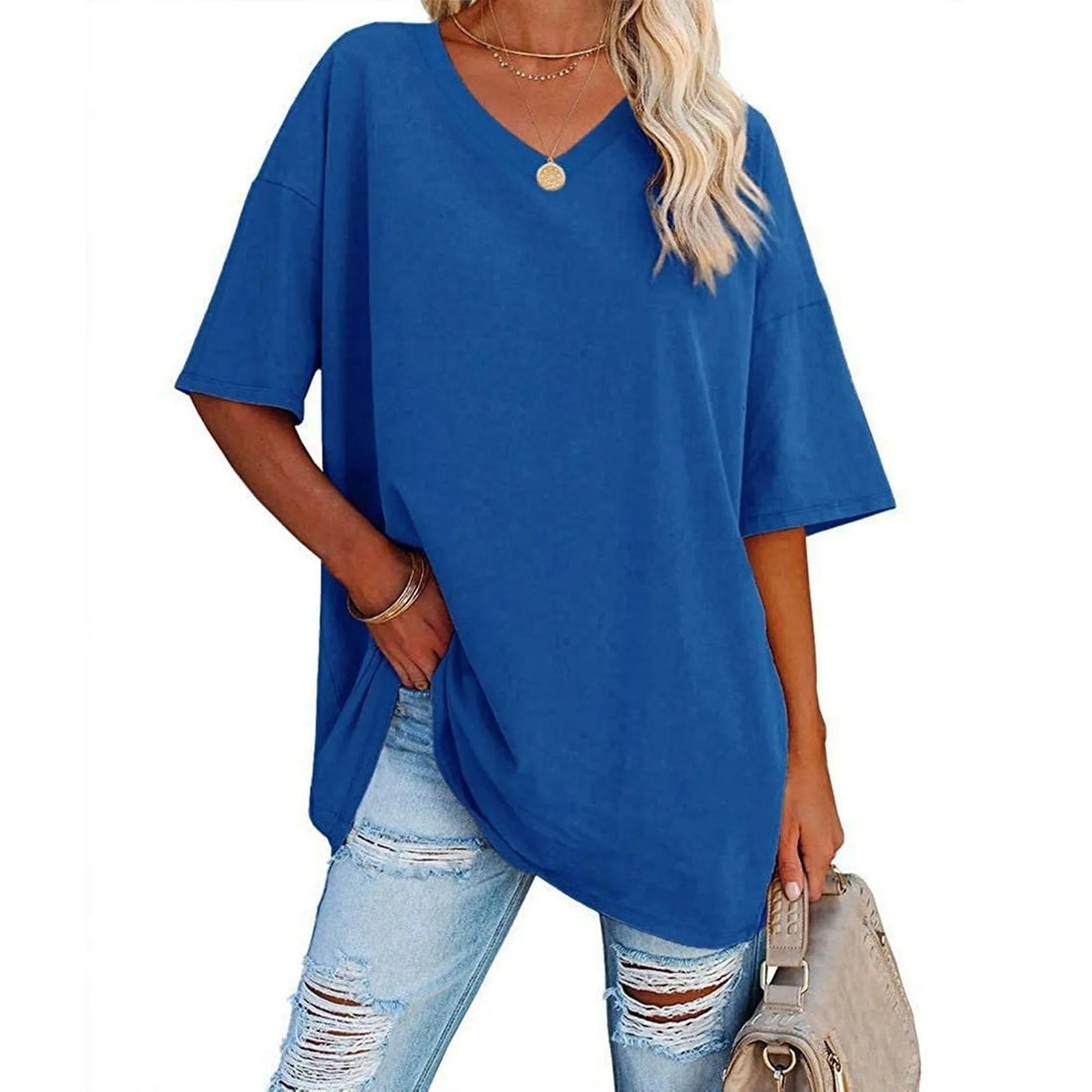 Ressa - Oversized Everyday V-Neck Tee