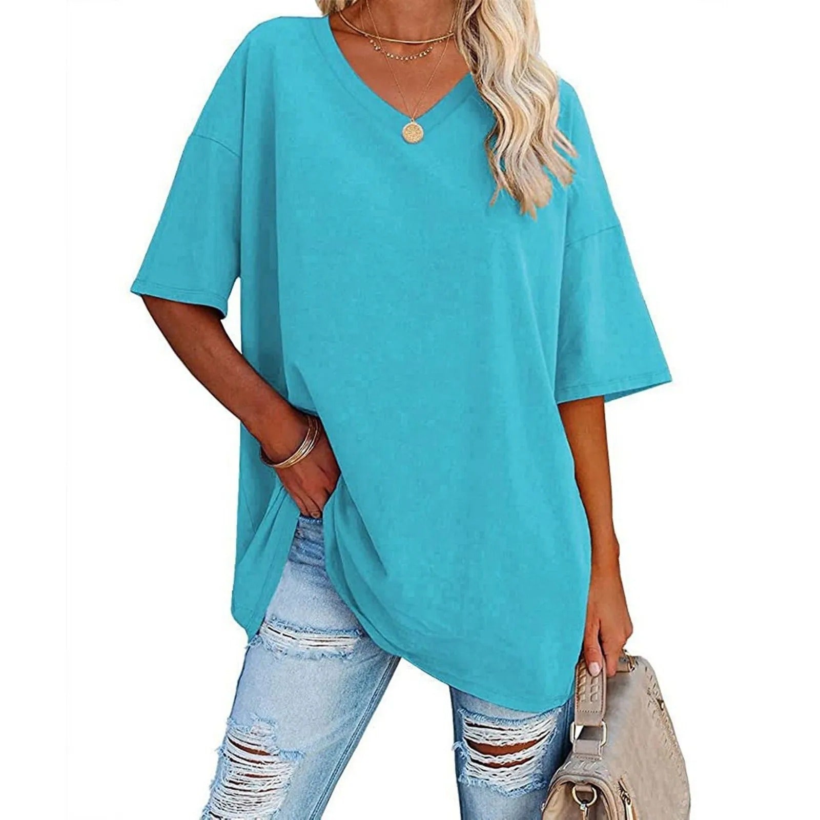 Ressa - Oversized Everyday V-Neck Tee