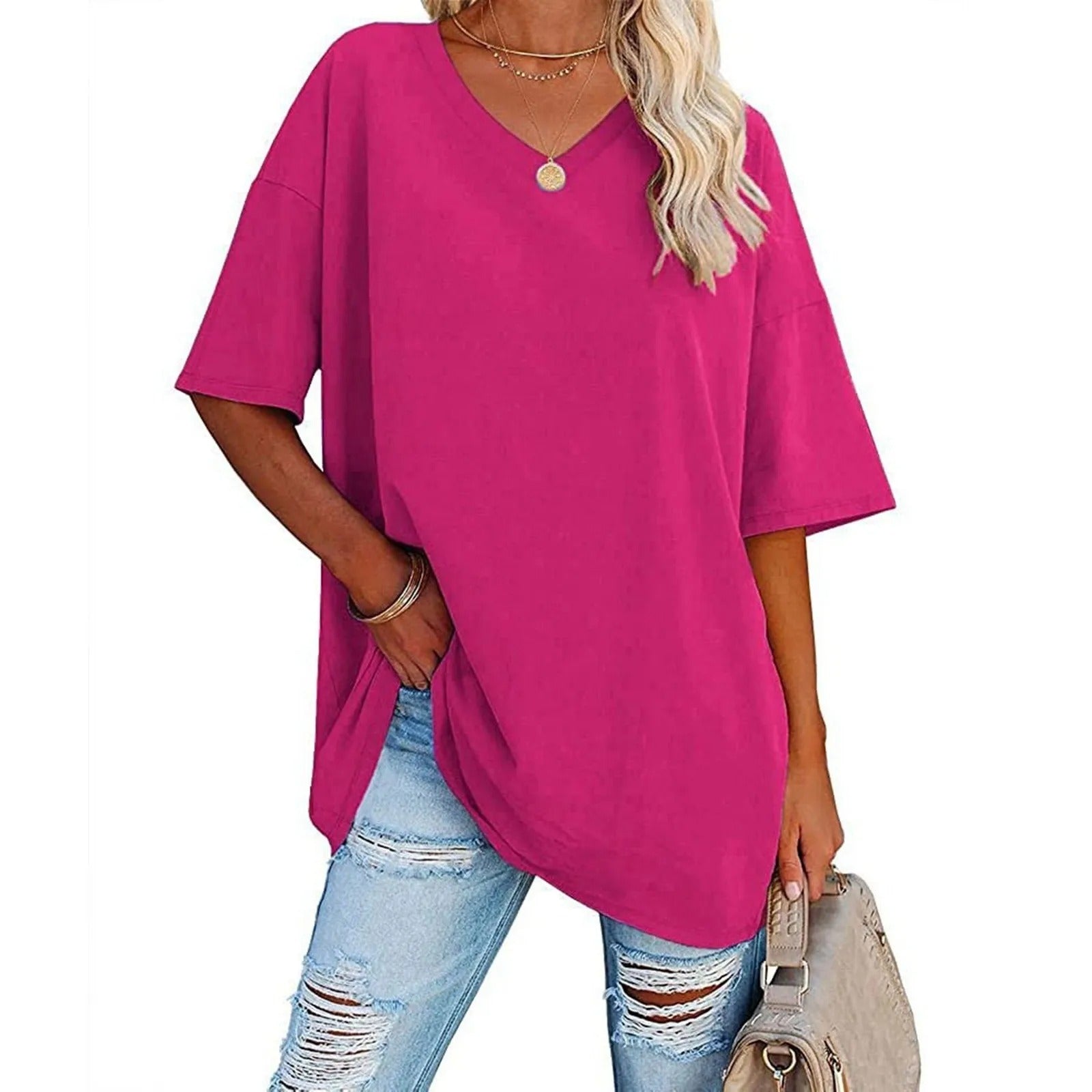Ressa - Oversized Everyday V-Neck Tee
