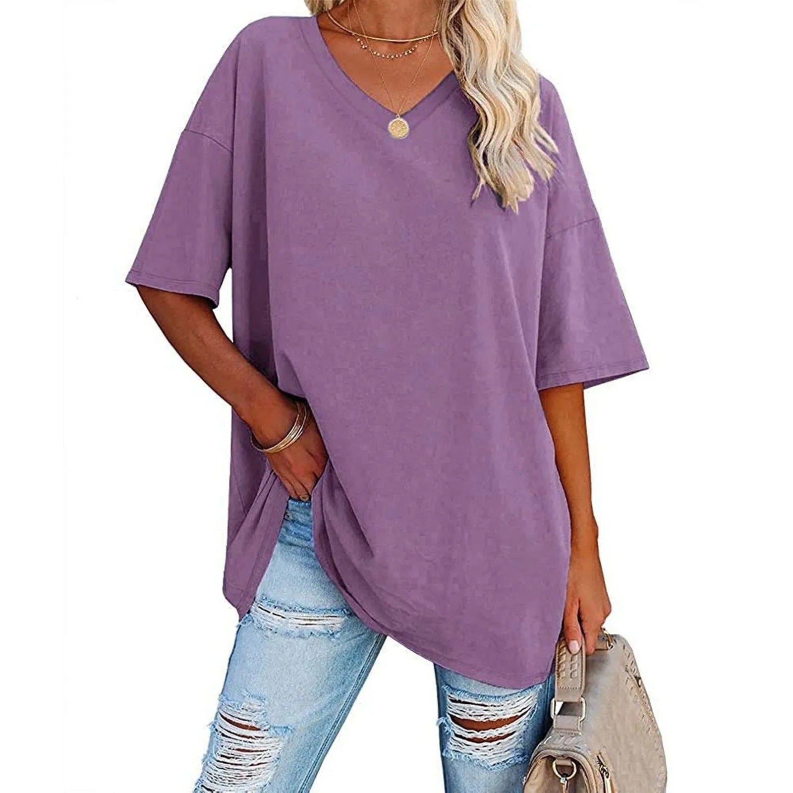 Ressa - Oversized Everyday V-Neck Tee